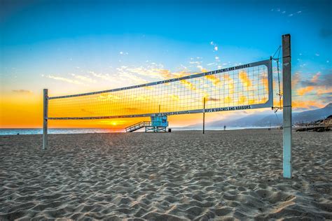 Beach Volleyball Net Zuma Beach Sunset! Malibu Landscape S… | Flickr