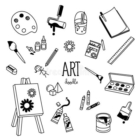 Art Doodles Estilos Del Dibujo De La Mano De Los Objetos Del Arte ...