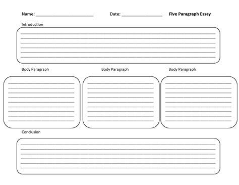 Writing Template Worksheets | Five Paragraph Writing Template Worksheet