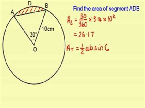 Area Of A Sector Pdf