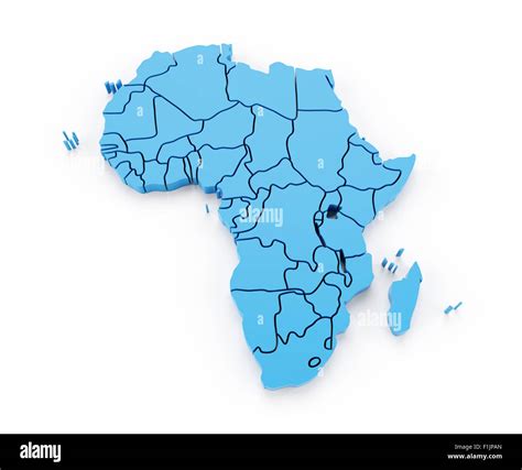 Africa map Cut Out Stock Images & Pictures - Alamy