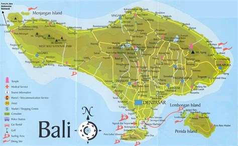 7 Bali Maps - Bali on a map, by regions, tourist map and more