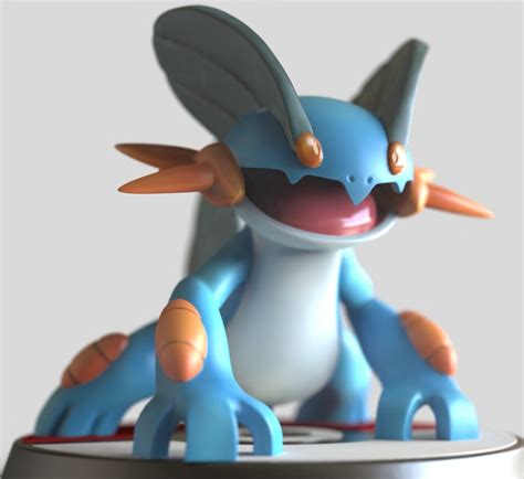 Swampert Water Pokemon Statue Figure Hand Painted Nintendo Gaming Decor ...