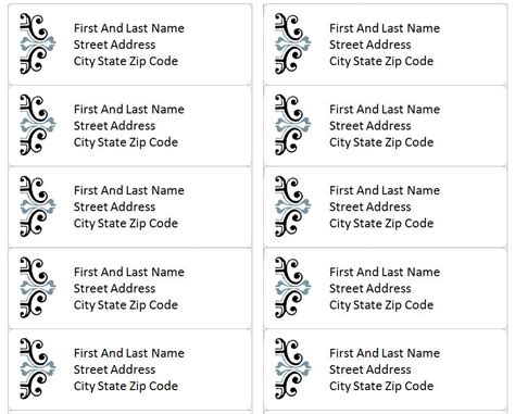 Avery Printable Address Labels - Printable Words Worksheets