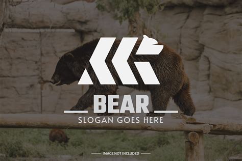 Grizzly bear logo design template | Creative Market