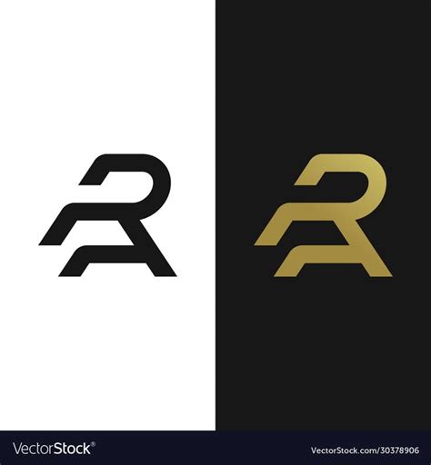 Premium ra logo in two color variations vector image on VectorStock | Ra logo, Graphic design ...