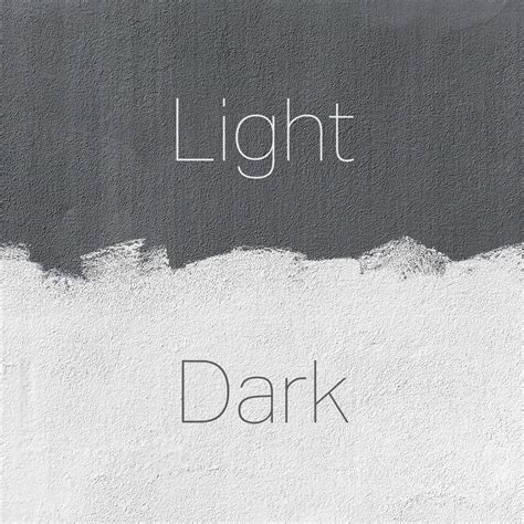 contrasting light and dark via text