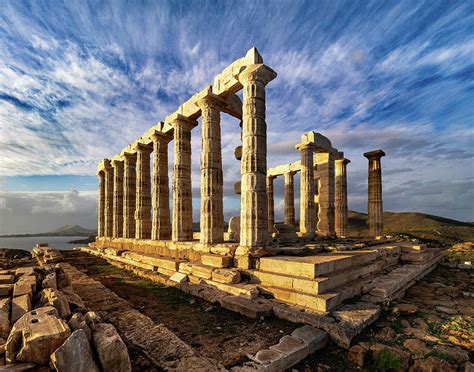 Temple of Poseidon Photograph by Morey Gers | Pixels