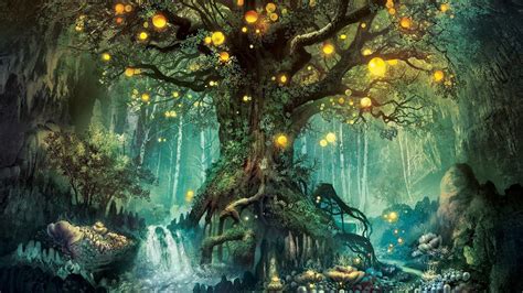 Magical Forest Scene Wallpaper - img-wildflower