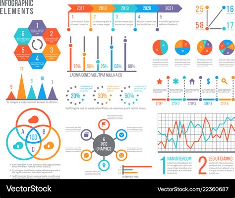 Infographics elements statistics chart option Vector Image