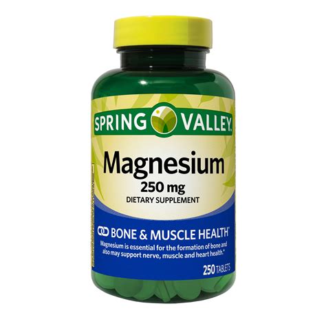 Spring Valley Magnesium Tablets Dietary Supplement, 250 mg, 250 Count ...