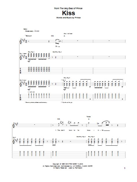 Kiss by Prince - Guitar Tab - Guitar Instructor