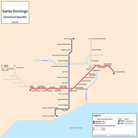 Metro Route Atlas - Santo Domingo, National District, Dominican ...