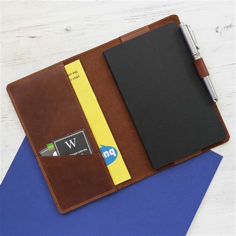 Personalised Moleskine Leather Notebook Cover By Williams Handmade