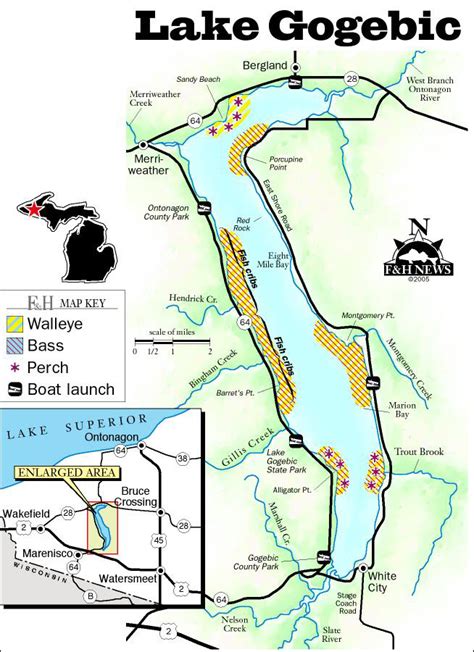 Lake Gogebic Depth Map - Metro Map Dc