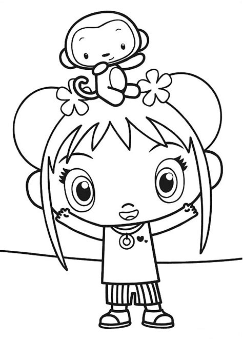 Hoho On Kai Lan Coloring Page - Free Printable Coloring Pages for Kids