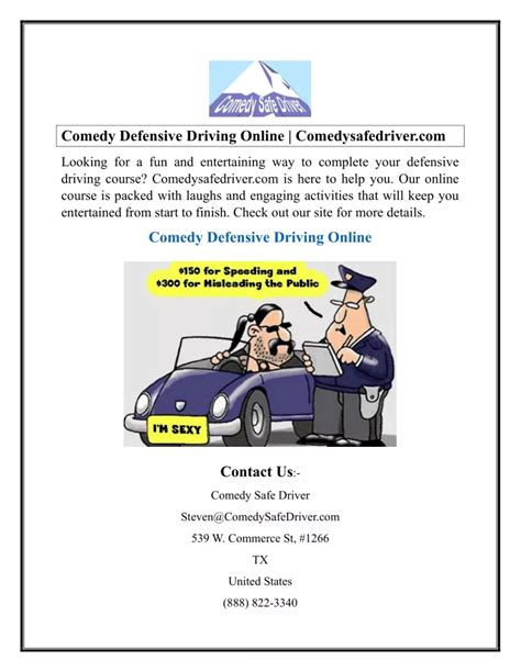 PPT - Comedy Defensive Driving Online Comedysafedriver.com PowerPoint Presentation - ID:12378066