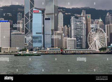 Hong Kong harbour view Stock Photo - Alamy