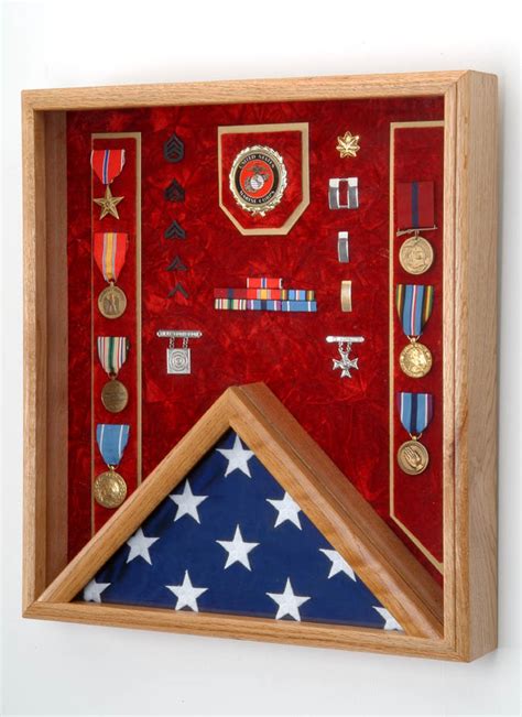 Marine Corps Flag Display Case Shadow Box