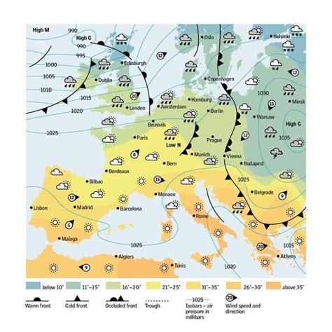 NZZ newspaper weather maps for Esterson Associates | Illustrated map ...