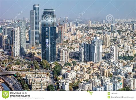 Aerial View of the City of Tel Aviv, Israel Editorial Photography - Image of skyline ...