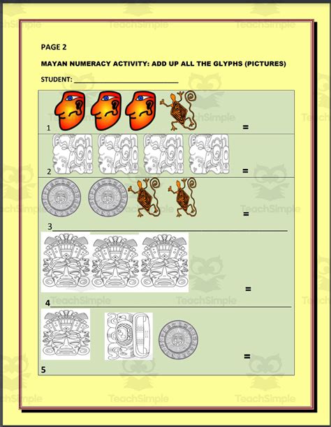 Mayan Math Assignment: Numeracy by Teach Simple