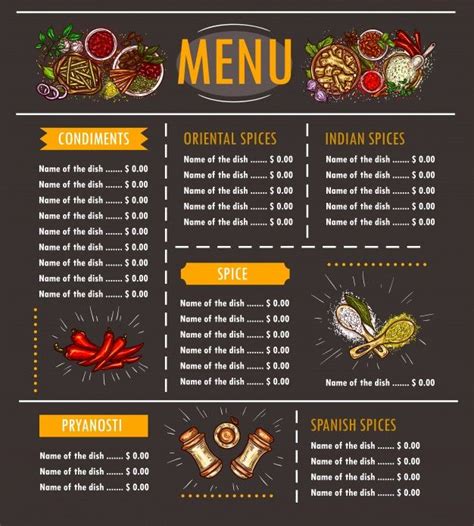 Restaurant food menu design with chalkboard background – Artofit