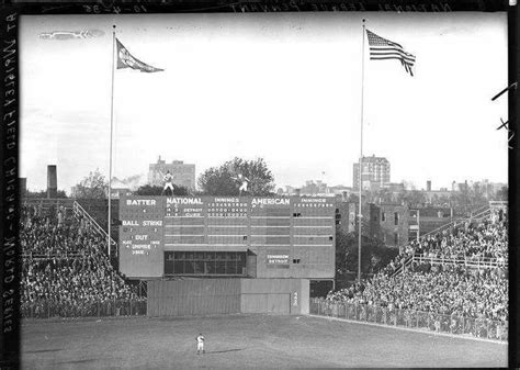 The Original Wrigley Field Scoreboard, October 4, 1935 This picture was taken during the 1935 ...