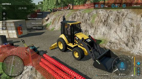 CAT 420F Backhoe Loader V1.0.1 Farming Simulator 22 Tractor Mod - ModsHost