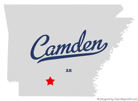 Map of Camden, AR, Arkansas