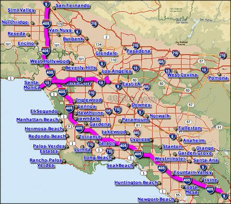 Santa Monica Freeway Map