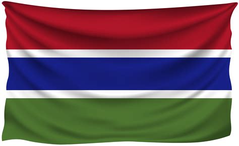 Gambia Wrinkled Flag | Gallery Yopriceville - High-Quality Free Images ...