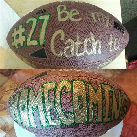 two footballs sitting on top of each other with the words, be my catch to win