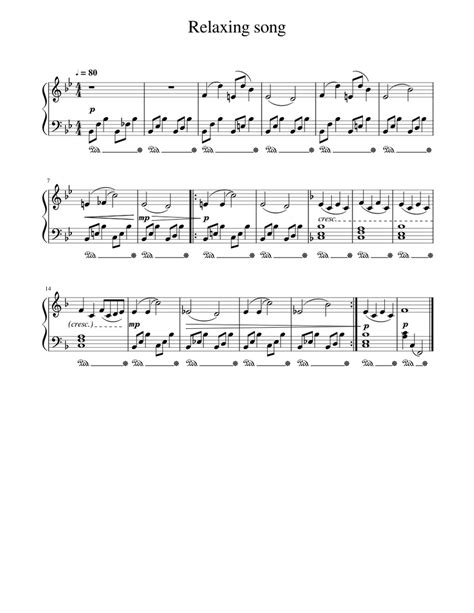 Relaxing song Sheet music for Piano (Solo) | Musescore.com