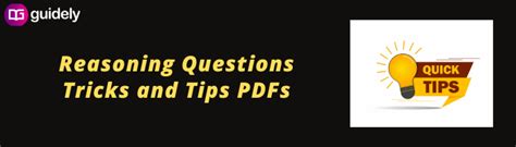 Reasoning Questions Tricks PDFs For Bank Exams