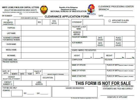 Nbi Online Application Form Pdf 2024 - Applicationforms.net