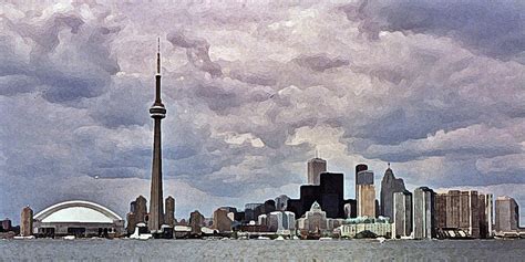 Toronto Skyline Digital Art by Colette Panaioti - Fine Art America