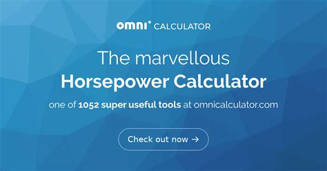 Horsepower Calculator | Horsepower to Watts - Omni