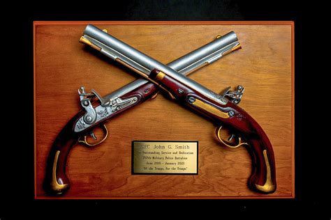 Crossed Pistols Wall Award - Harpers Ferry Pistols