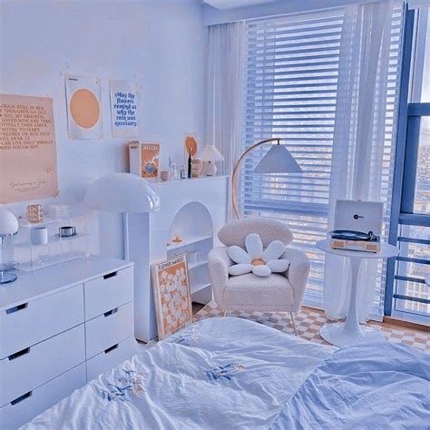 s o u r | Light blue rooms, Blue room decor, Aesthetic bedroom