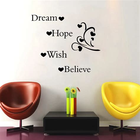 Aliexpress.com : Buy Large Size Inspirational Words Dream Hope Wish ...