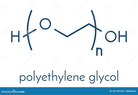 Polyethylene Glycol PEG, Chemical Structure. Forms of PEG are Used As Laxatives, Excipients, Etc ...