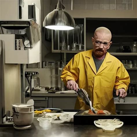 Walter white in his lab with Jesse Pinkman Cooking | Stable Diffusion