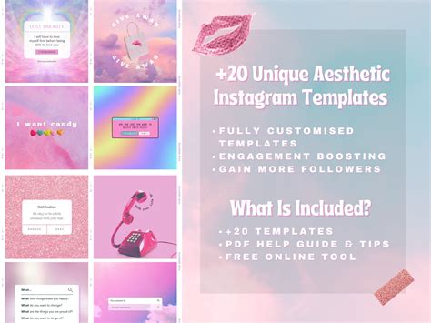 20 Aesthetic Design Instagram Templates Instagram Post | Etsy