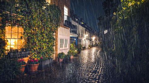 A Rainy London Night Walk in South Kensington - Beautiful Mews & City Lights - YouTube