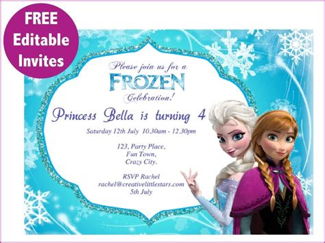 13 Winsome a Frozen 2 Birthday Invitations Template Free Background ...