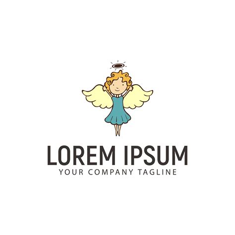 little angel logo design concept template 612455 Vector Art at Vecteezy