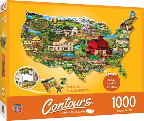 United States Shape 1000 Piece Jigsaw Puzzle | Free Shipping