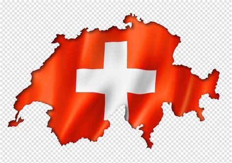 Swiss flag map | Premium PSD File