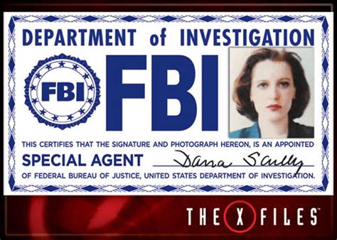 Scully Fbi Badge Printable